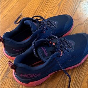 Hoka One One Challenger ATR 6 Shoes‎ Womens Size 7.5 Navy Pink Trail Running